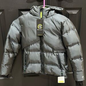 SOLD - Champion Boy’s New Railroad Ebony Gray Hooded Puffer Coat Size S 6/7 NWT
